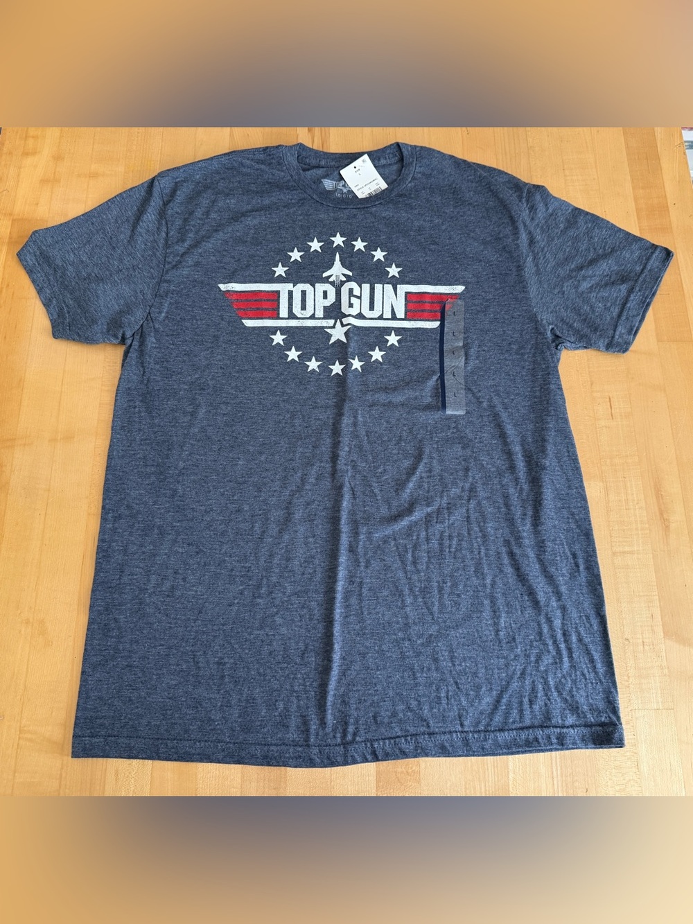 NEW* Top Gun ✈️ Movie Paramount T Shirt Men’s L Blue Patriotic Star Graphic